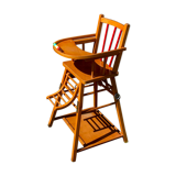 high chair child vintage wood transformable table