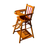 Chaise haute enfant bois vintage transformable table
