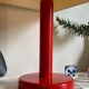 Scandinavian lamp in vintage red painted wood 90s