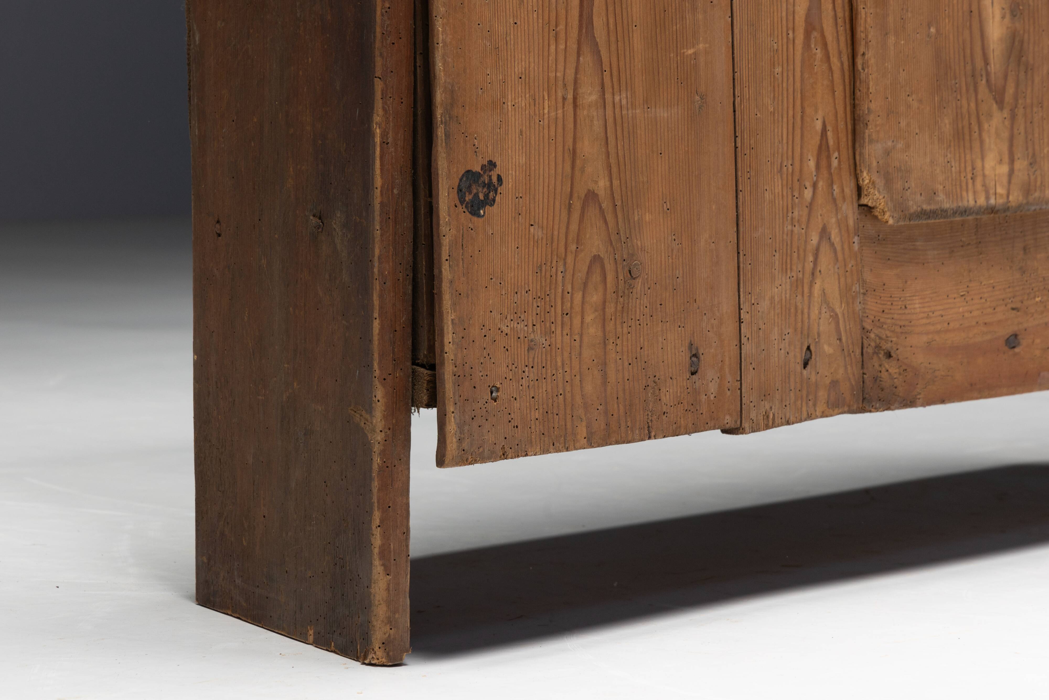 Art Populaire Alpine Cupboard, France, 19th Century