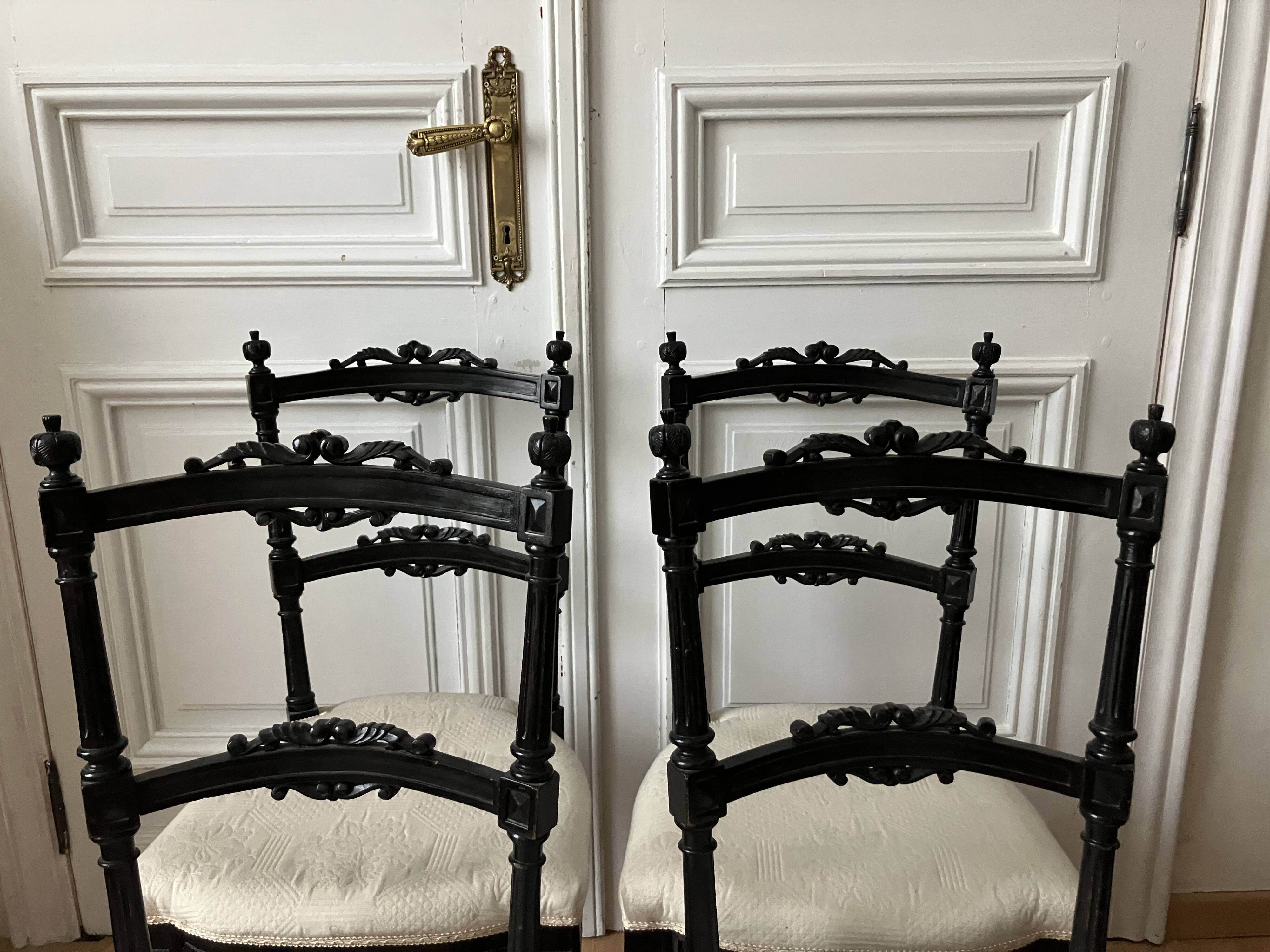 4 Napoleon III flying chairs