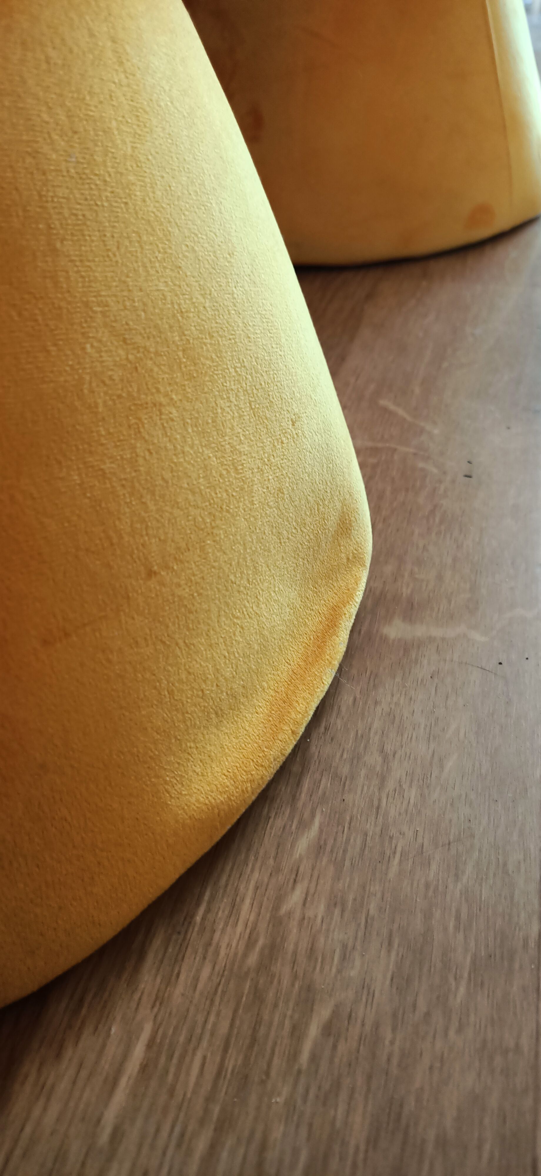 Duo poufs orange velours