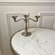 Silver brass chandelier 50s