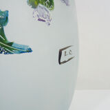 Art Nouveau vase signed floral decoration in glass paste. 40 cm. Year 20