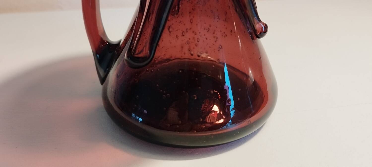 Biot bubbled glass candle holder