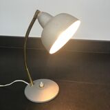 Grey cocotte lamp with gold hose, 1950s