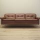 Brown leather sofa, Danish design, 1960s, manufactured by AS Vejen Polstermøbe