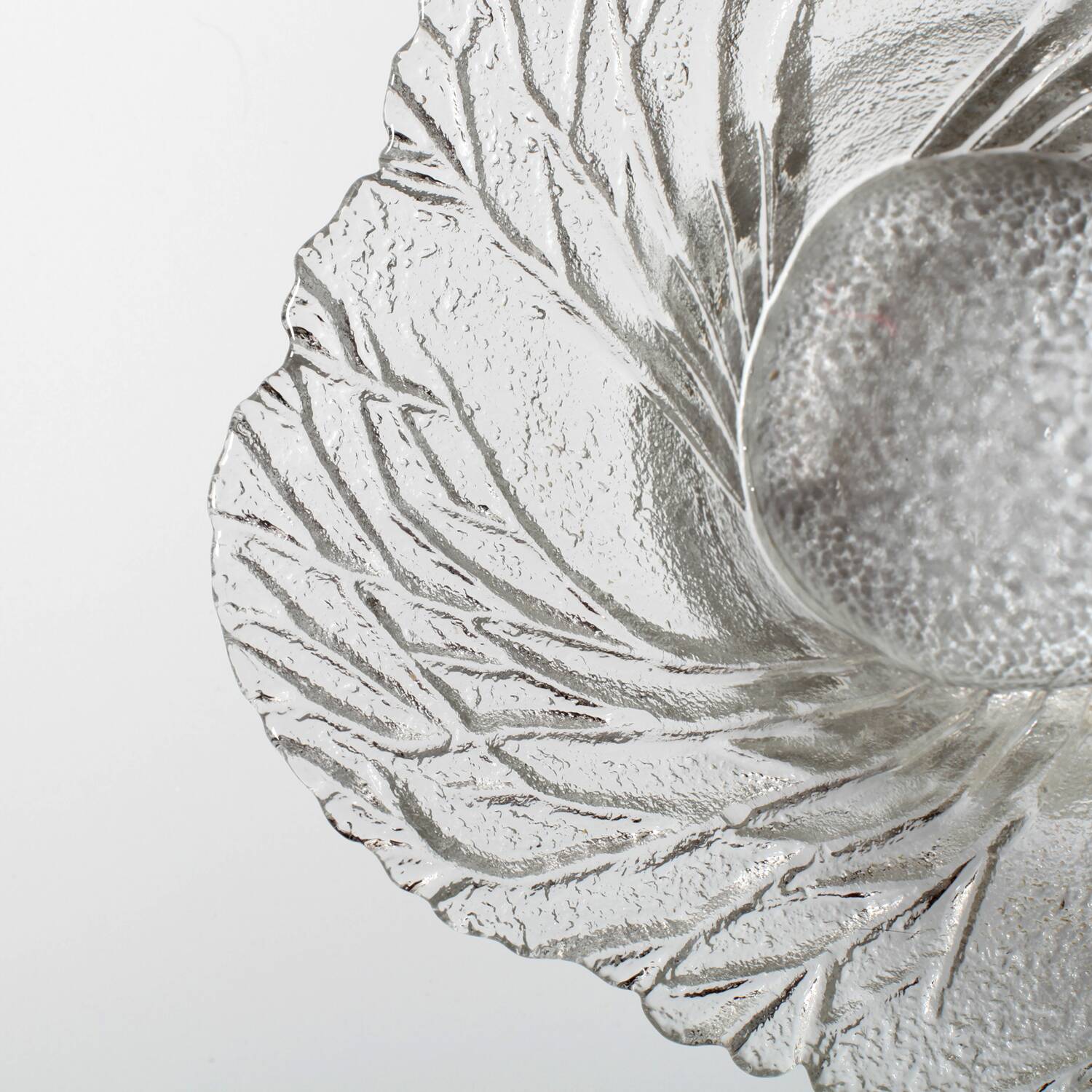 Mid-Century Finnish Glass Bowl: Lasisepät Mäntsälä 'Forest' Design / 1970s