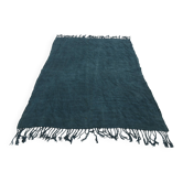 5x8 Midnight Blue Anatolian Turkish Kilim Rug, 157x230 Cm