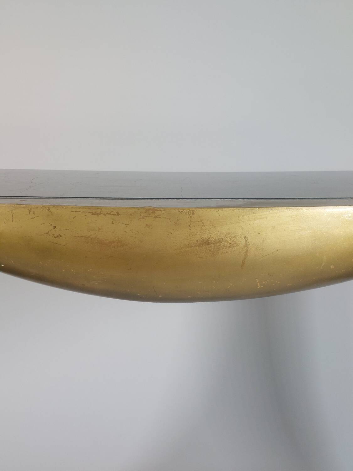 Table console en acier laqué vintage postmoderne par Bucciarelli Milano