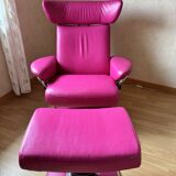 Stressless Jazz Designer Ekornes armchair and its footrest