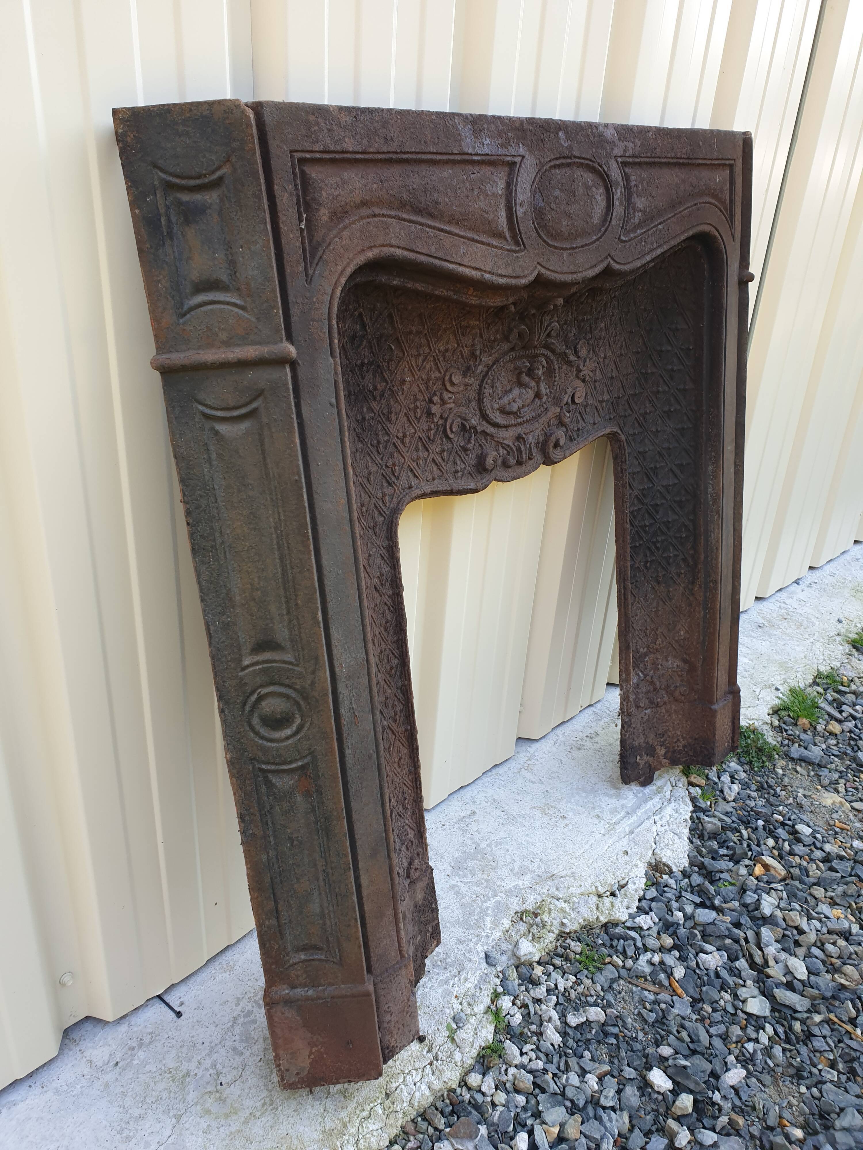Cast-iron fireplace mantle