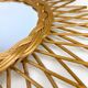 Rattan and woven wicker sun mirror from the 60s