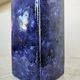 Vintage Blue Ceramic Vase: Hand-Painted Galaxy Glaze, 1970s Home Decor