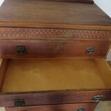 Art Deco chest of drawers with 4 drawers in oak, France 1930s-50s