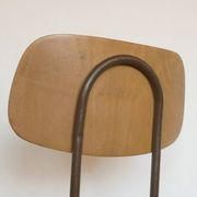 Vintage Office Chair Mid Century Desk Adjustable Swivel Wooden Chair
