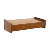 Teak wall console, suede, 1960