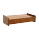 Teak wall console, suede, 1960