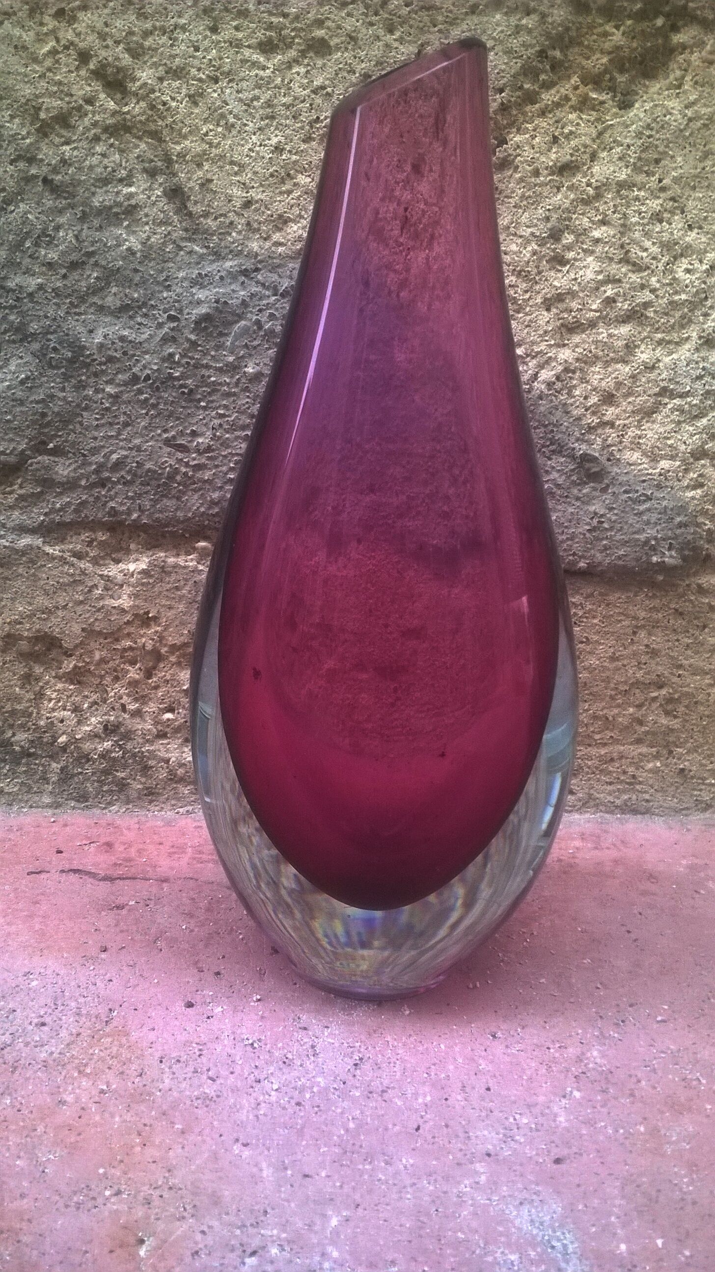 Vintage Murano sommerso vase