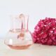 Antique pink glass pitcher