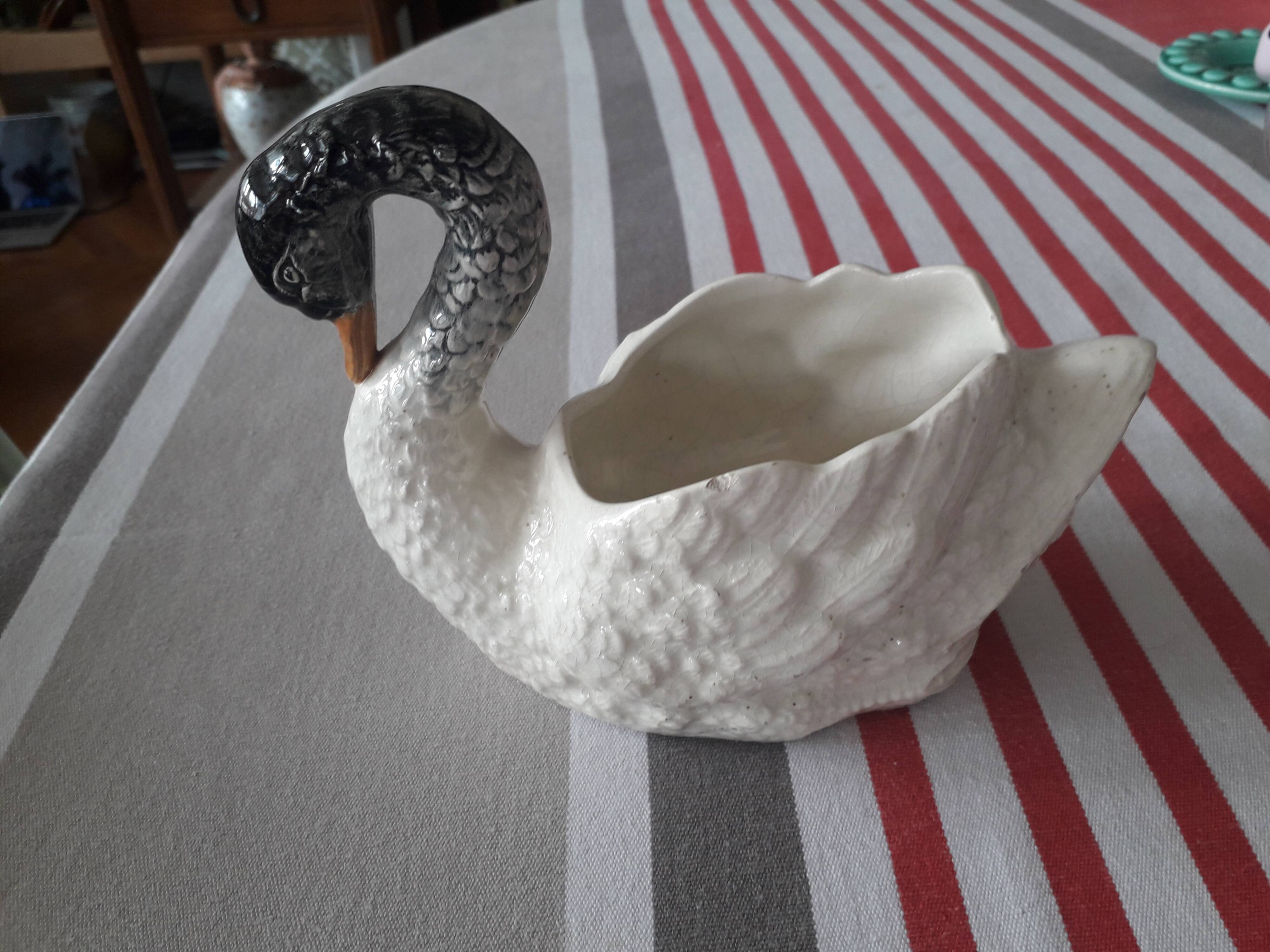 Vintage ceramic swan