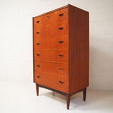 Scandinavian midcentury teak chest of drawers
