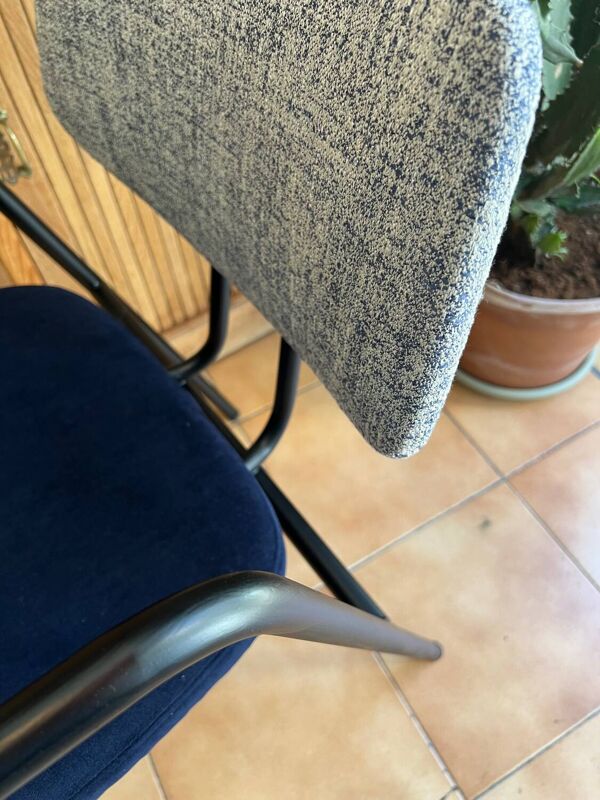 Fauteuil Stella en métal et tissu