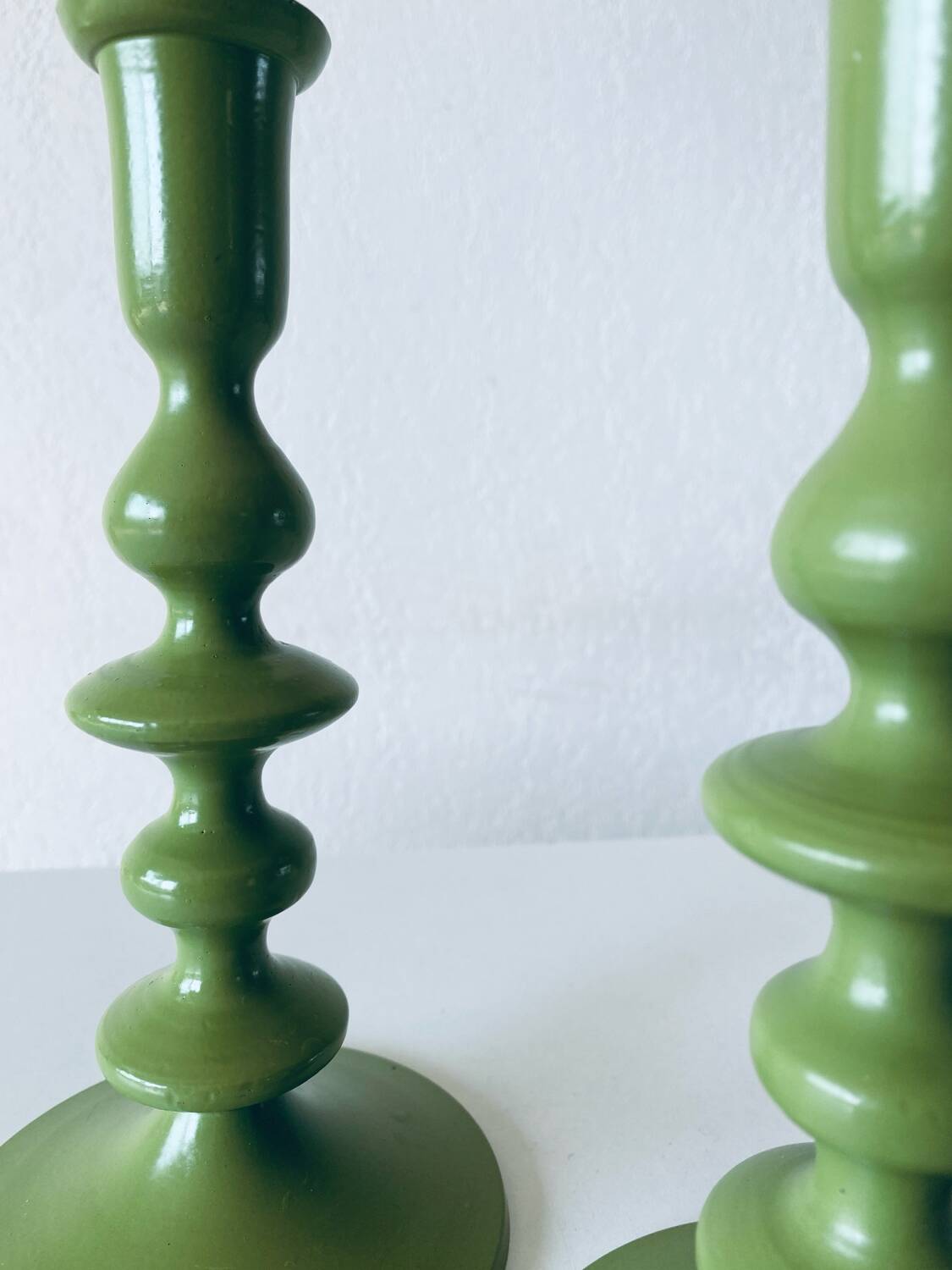 Pair of metal candlesticks