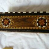 Ancienne Boîte 28 dominos en Marqueterie Syrie Vintage