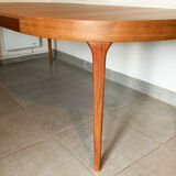 Table danoise teck scandinave par Oluf Theodor Larsen 1960 extensible