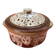 1960s Round Ceramic Terrine with "fat lava" effect