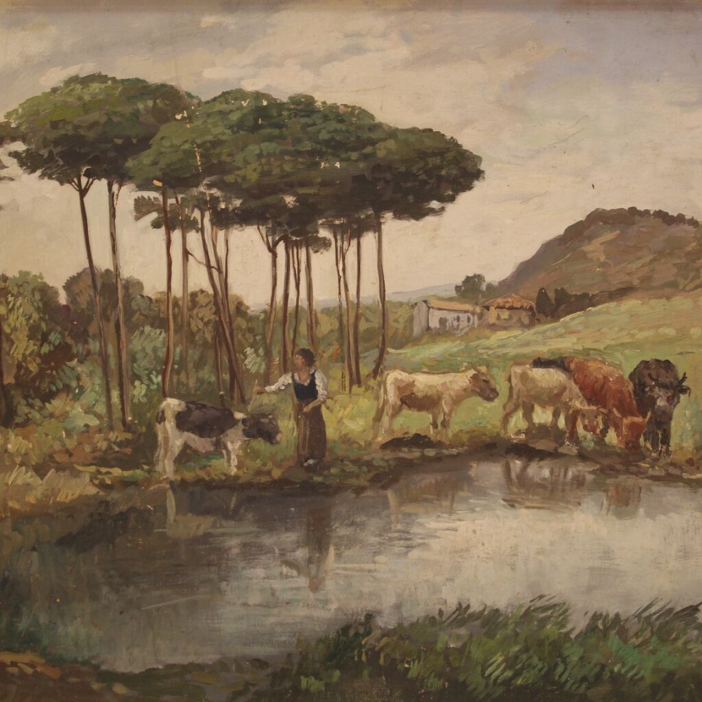 Paysage signé du 20ème siècle