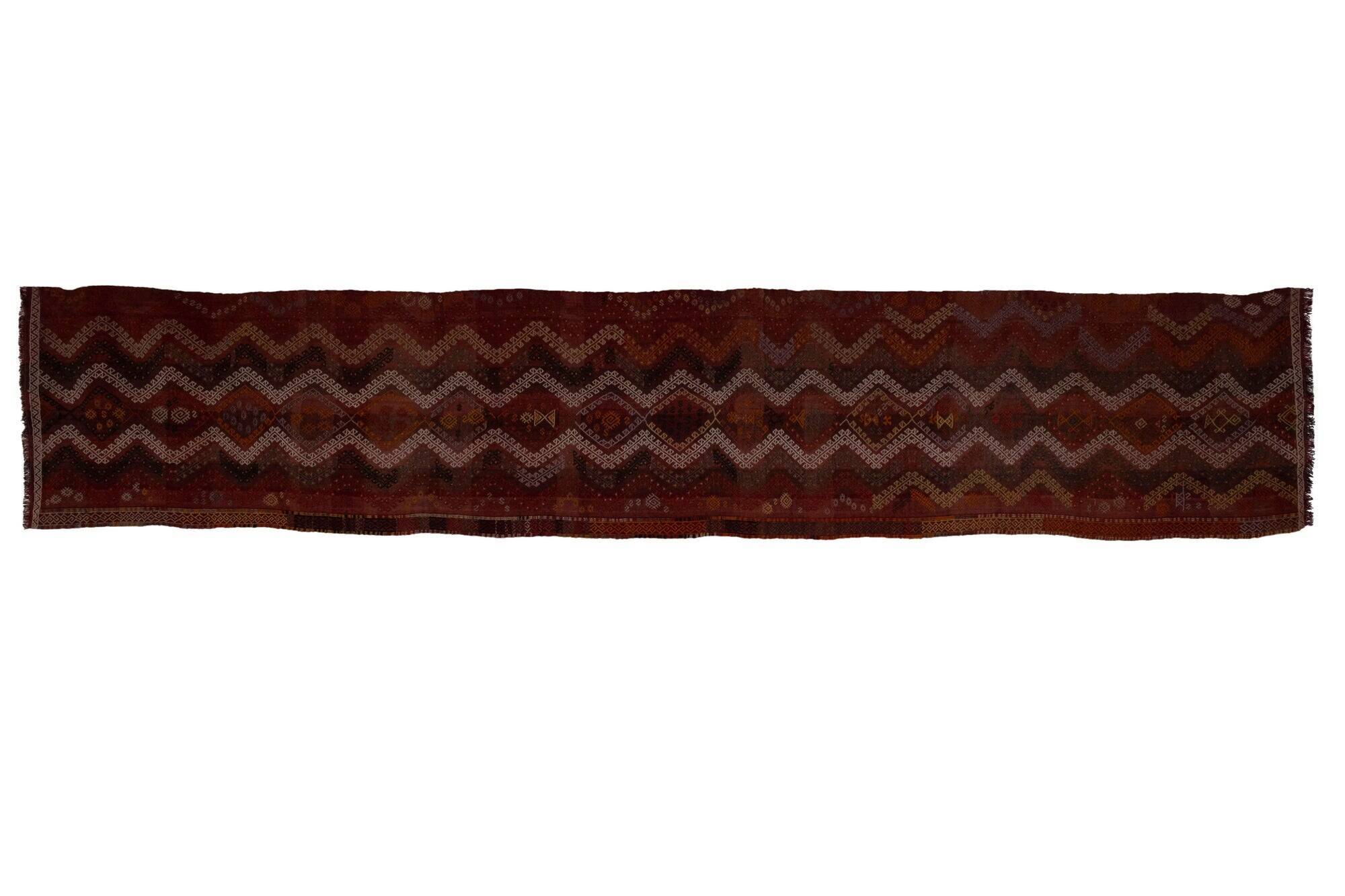 Vintage Turkish hallway rug 75x380 cm