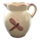 Pitcher with dragonfly decor