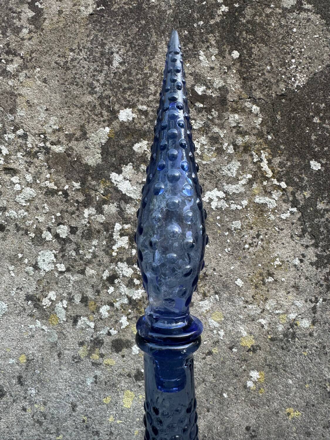 Carafe empoli purple mauve small bubbles hobnail