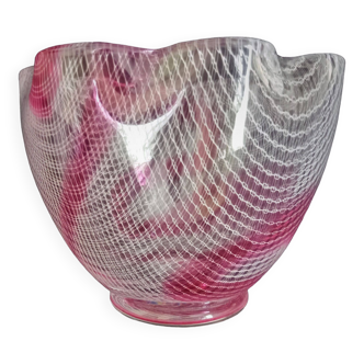 Vase en verre motifs filigranés A. D. Copier, Leerdam, Pays Bas