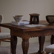 Antique Baroque dining table/desk in oak, Danish cabinetmaker, 19th century.