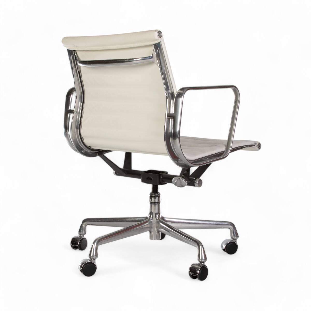 Paire blanche (2) de bases à roulettes pour chaise de bureau Herman Miller Original Eames EA335