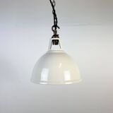 Vintage Industrial Beige Painted Pendant Lamp