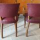 raspberry-colored bridge chairs