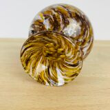 Murano vase yellow speckled glass