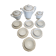 Coffee service in limoges porcelain, white and gold