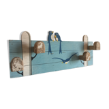 Coat rack with vintage swallows