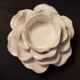 Duo de bougeoirs en céramique blanche