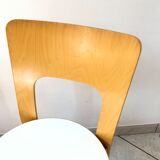 Pair of chair 66 design Alvar Aalto artek edition melaminé white