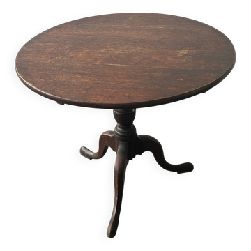 Georgian style antique  oak tilt top tripod occasional side table
