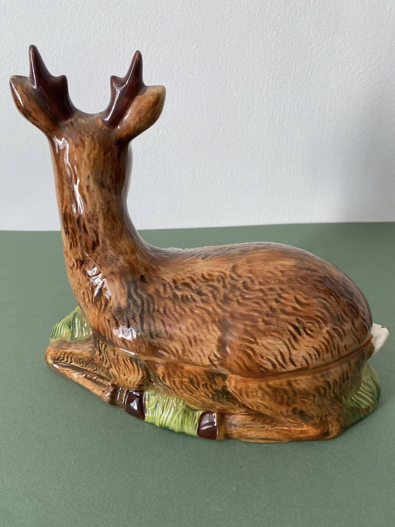 "Chevreuil" porcelain terrine by Michel Caugant