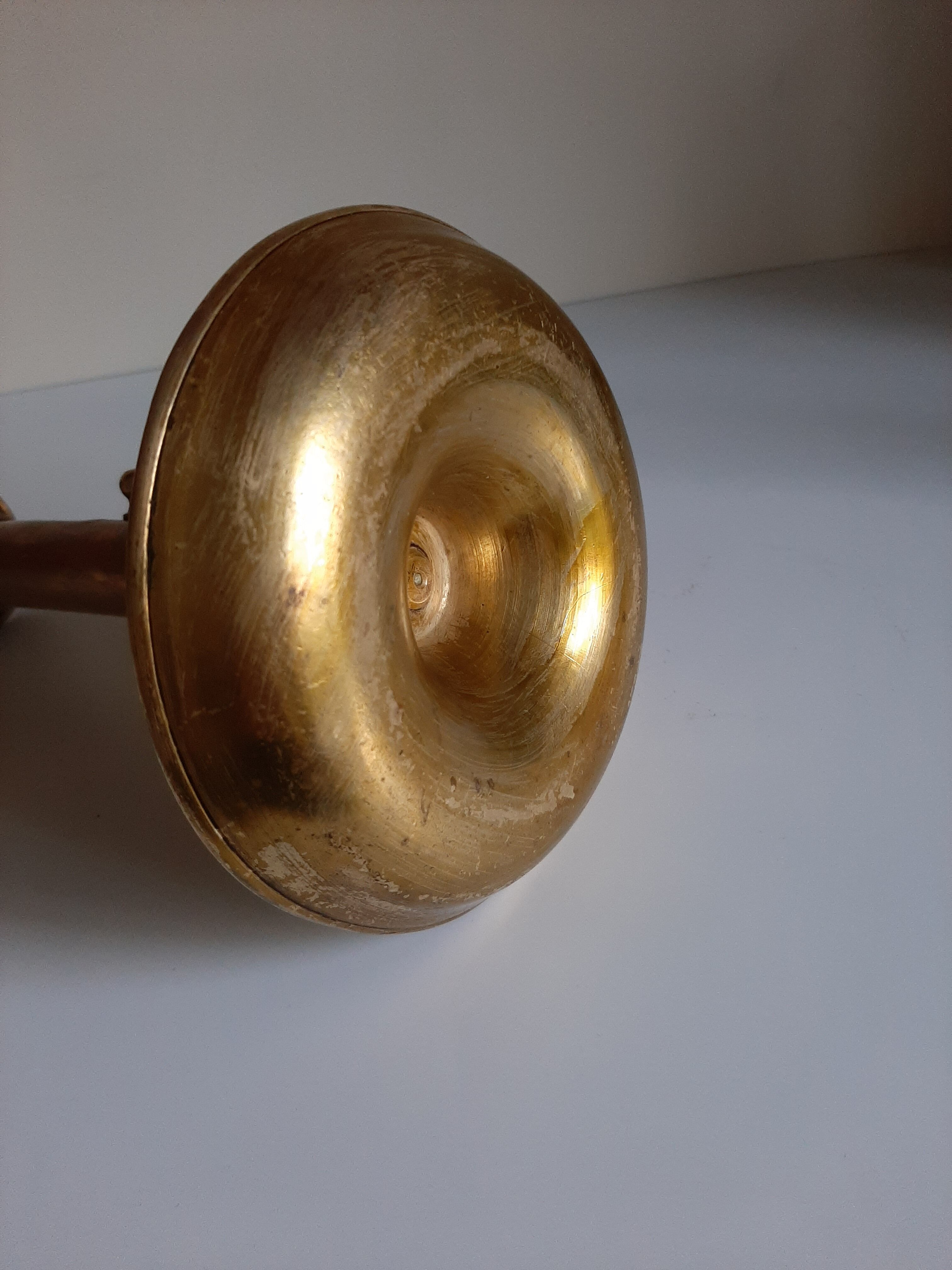 Old brass candle holder