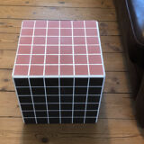 Cube ceramic tile side table