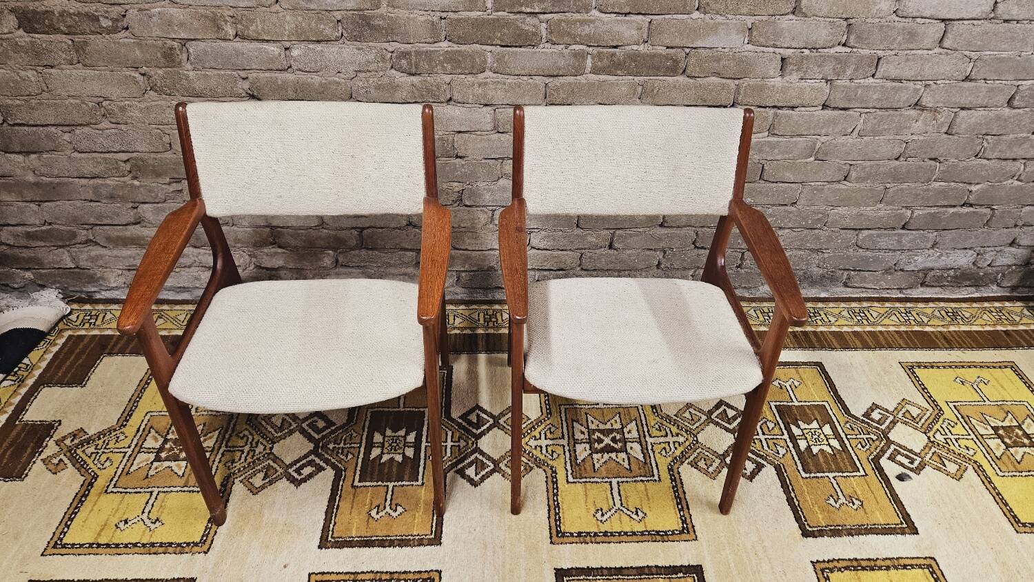 Pair of Scandinavian teak armchairs by Kurt Østervig, Denmark 1960